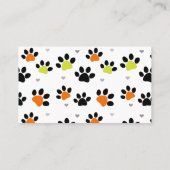 モダンカラフルおもしろいの足のペットケア  名刺 (裏面)