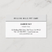 モダンカラフルおもしろいの足のペットケア  名刺 (正面)