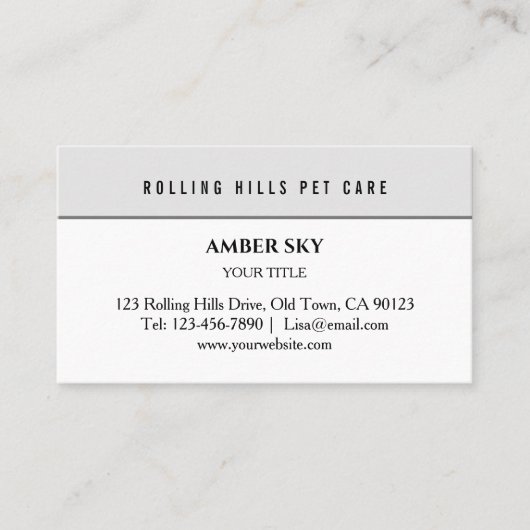 モダンカラフルおもしろいの足のペットケア  名刺 (正面)