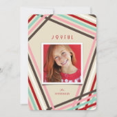 モダンカラフルおもしろいストライプキャンディ シーズンカード (正面)