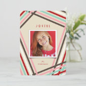 モダンカラフルおもしろいストライプキャンディ シーズンカード (スタンド正面)