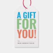 モダンカラフルお土産タイポグラフィ ギフトタグ (裏面)