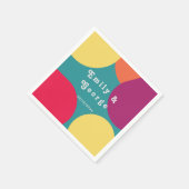 モダンカラフルお洒落Groovy抽象芸術結婚ズ スタンダードカクテルナプキン (角)