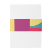 モダンカラフルお洒落Groovy抽象芸術結婚ズ 招待状ベリーバンド (裏面例)