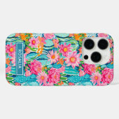 モダンカラフルな花咲くサボテンのオーダーメイド Case-Mate iPhoneケース (裏面 (横))