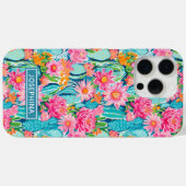 モダンカラフルな花咲くサボテンのオーダーメイド Case-Mate iPhoneケース (裏面 (横))