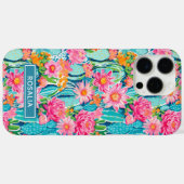 モダンカラフルな花咲くサボテンのオーダーメイド Case-Mate iPhoneケース (裏面 (横))