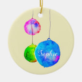 モダンカラフルの個人名 セラミックオーナメント (正面)