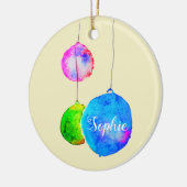 モダンカラフルの個人名 セラミックオーナメント (左)