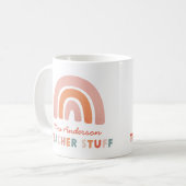 モダンカラフルはっきりしたタイポグラフィレインボー先生mu コーヒーマグカップ (正面左)