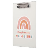 モダンカラフルはっきりしたタイポグラフィレインボー先生No クリップボード (左)