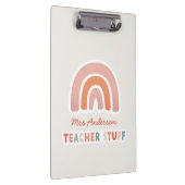 モダンカラフルはっきりしたタイポグラフィレインボー先生No クリップボード (右)