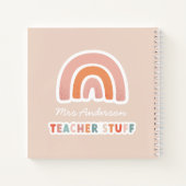 モダンカラフルはっきりしたタイポグラフィレインボー先生no ノートブック (裏面)