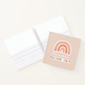 モダンカラフルはっきりしたタイポグラフィレインボー先生no ノートブック (内部)