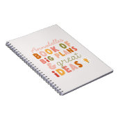 モダンカラフルはっきりしたタイポグラフィ計画とアイディア ノートブック (右側)