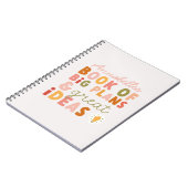 モダンカラフルはっきりしたタイポグラフィ計画とアイディア ノートブック (左側)