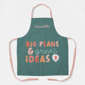 モダンカラフルはっきりしたタイポグラフィ計画及びアイディアなし エプロン (正面)