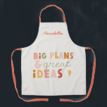 モダンカラフルはっきりしたタイポグラフィ計画及びアイディアなし エプロン<br><div class="desc">モダンカラフルはっきりしたタイポグラフィプランとアイディアおもしろいエプロン。理想的なクリスマス、誕生日、新学年、ビジネスまたは先生ギフト。</div>