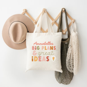 モダンカラフルはっきりしたタイポグラフィ計画及びアイディアなし トートバッグ