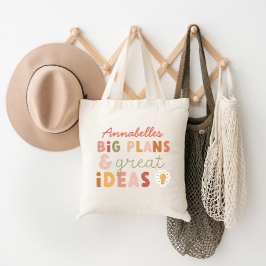 モダンカラフルはっきりしたタイポグラフィ計画及びアイディアなし トートバッグ