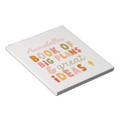 モダンカラフルはっきりしたタイポグラフィ計画及びアイディアなし ノートパッド (アングル)