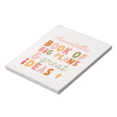 モダンカラフルはっきりしたタイポグラフィ計画及びアイディアなし ノートパッド (回転)