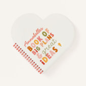 モダンカラフルはっきりしたタイポグラフィ計画及びアイディアなし ノートブック (正面)