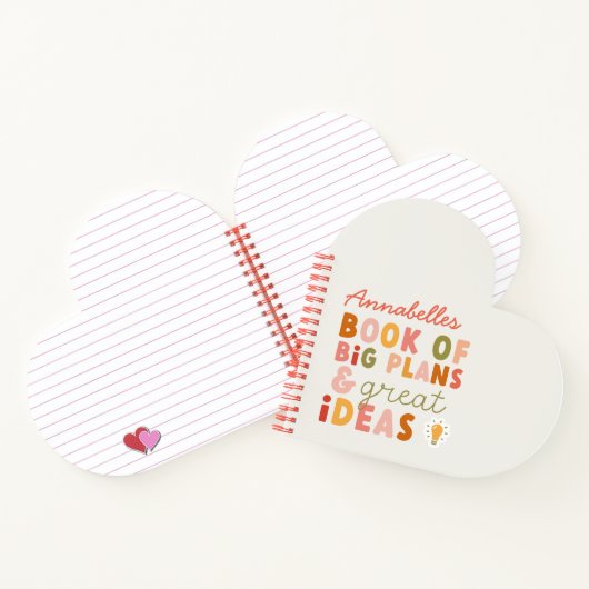 モダンカラフルはっきりしたタイポグラフィ計画及びアイディアなし ノートブック (内部)