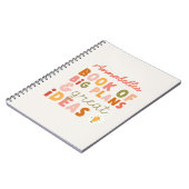 モダンカラフルはっきりしたタイポグラフィ計画及びアイディアなし ノートブック (左側)