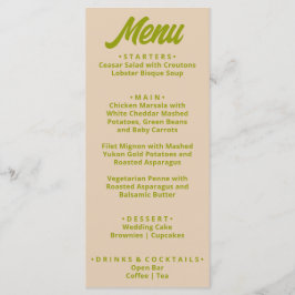 モダンカラフルはっきりした結婚ファンキーユニークおもしろい メニュー