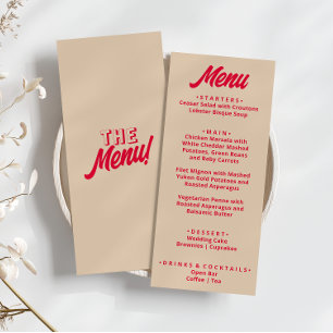 モダンカラフルはっきりした結婚ファンキーユニークレトロ メニュー