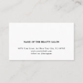 モダンカラフルはっきりした美しいサロン 予約カード (裏面)