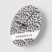 モダンカラフルアニマルプリントデザイン ラウンド壁時計 (傾斜)