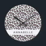 モダンカラフルアニマルプリントデザイン ラウンド壁時計<br><div class="desc">モダンカラフルアニマルプリントデザイン。色は部屋カスタマイズに合う事ができる。コレクションの一部。</div>