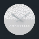 モダンカラフルアニマルプリントデザイン ラウンド壁時計<br><div class="desc">モダンカラフルアニマルプリントデザイン。色は部屋カスタマイズに合う事ができる。コレクションの一部。</div>