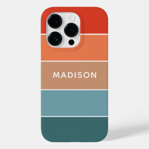 モダンカラフルアースカラーブロックカスタムネーム Case-Mate iPhone 14 PROケース