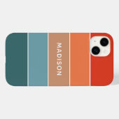 モダンカラフルアースカラーブロックカスタムネーム Case-Mate iPhoneケース (裏面 (横))