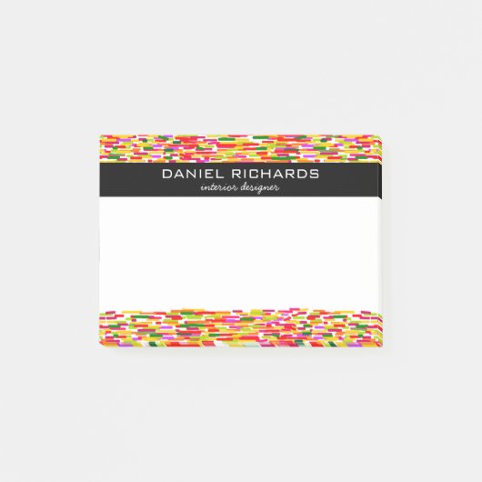 モダンカラフルインテリア・デザイナブランディング ポストイット (正面)