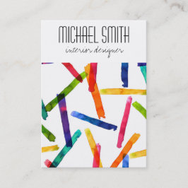 モダンカラフルインテリア・デザイナ・ビジネス・カード 名刺