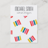 モダンカラフルインテリア・デザイナ・ビジネス・カード 名刺 (正面)