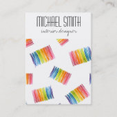 モダンカラフルインテリア・デザイナ・ビジネス・カード 名刺 (正面)