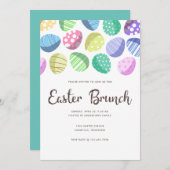 モダンカラフルイースターエッグ狩り 招待状 (正面/裏面)