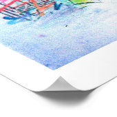 モダンカラフルウォーター色のアフリカのダンサー ポスター (角)