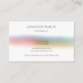 モダンカラフルエレガントテンプレートシンプル 名刺 (裏面)