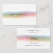 モダンカラフルエレガントテンプレートシンプル 名刺 (正面/裏面)