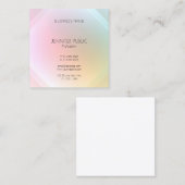 モダンカラフルエレガントデザインテンプレート スクエア名刺 (正面/裏面)