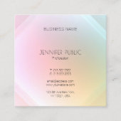 モダンカラフルエレガントデザインテンプレート スクエア名刺 (正面)