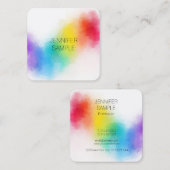 モダンカラフルエレガントプロフェッショナルテンプレート スクエア名刺 (正面/裏面)