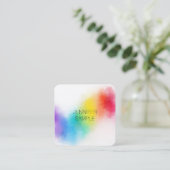 モダンカラフルエレガントプロフェッショナルテンプレート スクエア名刺 (スタンド正面)