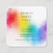モダンカラフルエレガントプロフェッショナルテンプレート スクエア名刺 (裏面)